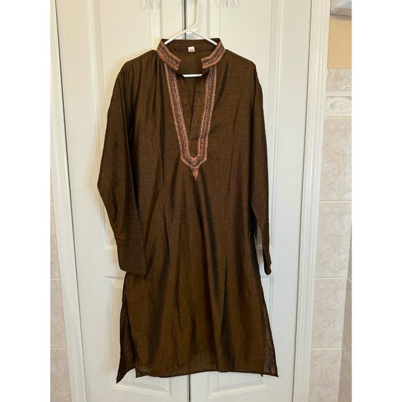 Men's Brown Indian Sherwani / Salwaar Kurta - Picture 1 of 5